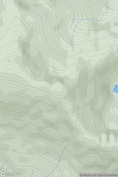 Thumbnail image for Meall Buidhe SE Top [Knoydart to Glen Kingie] showing contour plot for surrounding peak